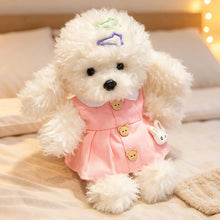 Load image into Gallery viewer, Goldendoodle Plush Toy - Adorable Hair Clip and Buttoned Dress-4-46cm-16