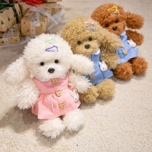 Load image into Gallery viewer, Goldendoodle Plush Toy - Adorable Hair Clip and Buttoned Dress-4