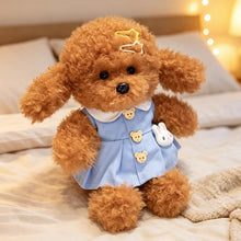Load image into Gallery viewer, Goldendoodle Plush Toy - Adorable Hair Clip and Buttoned Dress-5-46cm-17