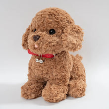 Load image into Gallery viewer, Goldendoodle Plush Toy - White / Cream, Apricot / Red Colors - Red Collar with Double Bell Design-Stuffed Animals-Dog Memorial Gifts,Doodle,Goldendoodle,Stuffed Animal-11