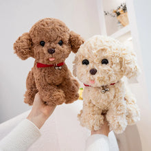 Load image into Gallery viewer, Goldendoodle Plush Toy - White / Cream, Apricot / Red Colors - Red Collar with Double Bell Design-Stuffed Animals-Dog Memorial Gifts,Doodle,Goldendoodle,Stuffed Animal-7