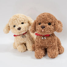 Load image into Gallery viewer, Goldendoodle Plush Toy - White / Cream, Apricot / Red Colors - Red Collar with Double Bell Design-Stuffed Animals-Dog Memorial Gifts,Doodle,Goldendoodle,Stuffed Animal-18