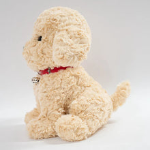 Load image into Gallery viewer, Goldendoodle Plush Toy - White / Cream, Apricot / Red Colors - Red Collar with Double Bell Design-Stuffed Animals-Dog Memorial Gifts,Doodle,Goldendoodle,Stuffed Animal-15