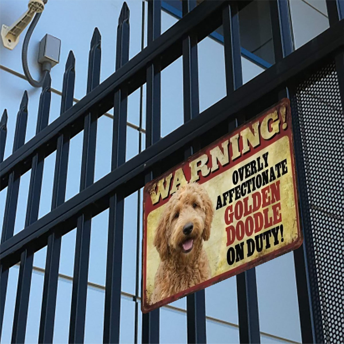 Goldendoodle Sign - Warning Overly Affectionate Goldendoodle - Match Y