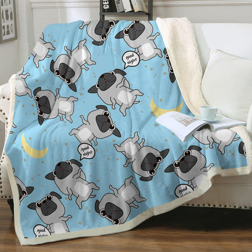 Black discount pug blanket