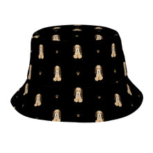 Load image into Gallery viewer, Graceful Afghan Hound Puppy Bucket Hat-Hats &amp; Caps-Accessories,Afghan Hound,Dog Dad Gifts,Dog Mom Gifts,Hats-Midnight Black-One Size-17