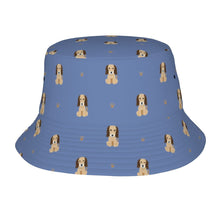 Load image into Gallery viewer, Graceful Afghan Hound Puppy Bucket Hat-Hats &amp; Caps-Accessories,Afghan Hound,Dog Dad Gifts,Dog Mom Gifts,Hats-Slate Blue-One Size-9