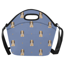 Load image into Gallery viewer, Graceful Afghan Hound Puppy Neoprene Lunch Bag-CornflowerBlue-ONESIZE-1