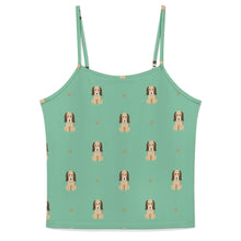 Load image into Gallery viewer, Graceful Afghan Hound Puppy Women's Cami and Shorts Pajama Set-13