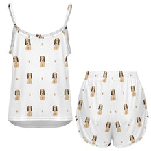 Load image into Gallery viewer, Graceful Afghan Hound Puppy Women's Cami and Shorts Pajama Set-7
