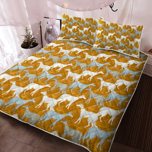 Graceful Elegance Whippet Greyhounds Quilted Blanket or Bedding Set-Bedding-Bedding, Blankets, Greyhound, Home Decor, Whippet-6