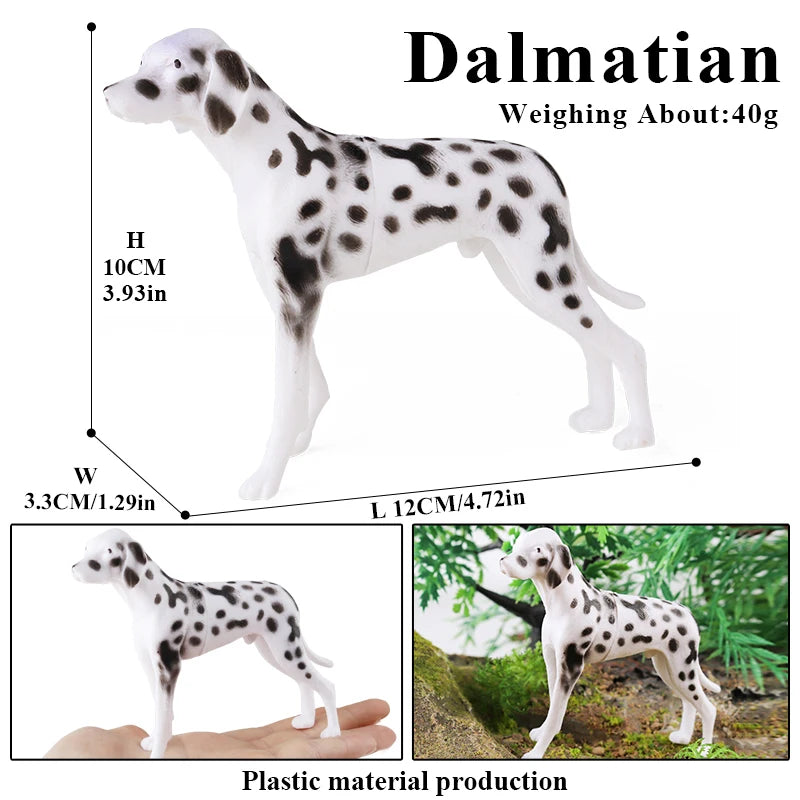 Graceful White & Black Dalmatian Dog Figurine – Standing Pose-1piece 16-1