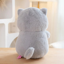 Load image into Gallery viewer, Gray and White Cat Plush Toy - Chunky Fat Fish Loving Cat-17