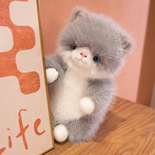 Load image into Gallery viewer, Gray and White Cat Stuffed Animal - Fluffy Standing Cat Plush Toy-15