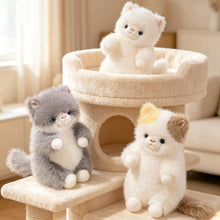 Load image into Gallery viewer, Gray and White Cat Stuffed Animal - Fluffy Standing Cat Plush Toy-16