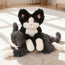 Load image into Gallery viewer, Gray and White Cat Stuffy - Curly Coat Cuddler-10
