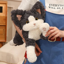 Load image into Gallery viewer, Gray and White Cat Stuffy - Curly Coat Cuddler-15