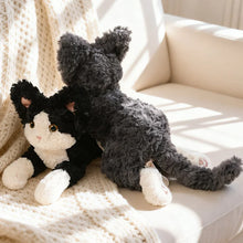 Load image into Gallery viewer, Gray and White Cat Stuffy - Curly Coat Cuddler-5
