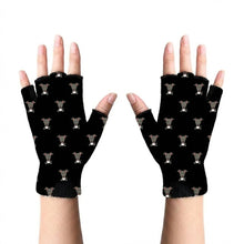 Load image into Gallery viewer, Grayhound Gloves - Happy Happy Grayhound Love Touch Screen Gloves-Accessories-Accessories,Dog Dad Gifts,Dog Mom Gifts,Gloves,Greyhound,Whippet-Black-Fingerless Gloves-3