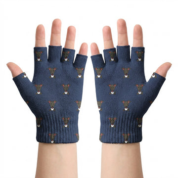 Grayhound Whippet Gloves Fingerless Blue 360x