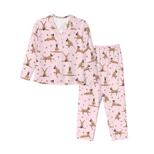 Load image into Gallery viewer, Great Dane Pajamas for Women - XL Available - Fawn Great Danes Doing Yoga-Pajamas-Apparel,Dog Mom Gifts,Great Dane,Pajamas-11