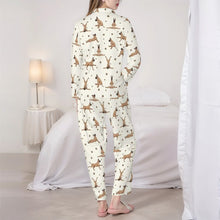 Load image into Gallery viewer, Great Dane Pajamas for Women - XL Available - Fawn Great Danes Doing Yoga-Pajamas-Apparel,Dog Mom Gifts,Great Dane,Pajamas-4