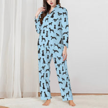 Load image into Gallery viewer, Great Dane Pajamas for Women - XL Available - Yes I Love Black Great Danes-Pajamas-Apparel,Dog Mom Gifts,Great Dane,Pajamas-Blue-XS-2