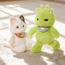 Load image into Gallery viewer, Green Alien Cat Plush Toy - Sweet Ruffle Collar Kitty-16