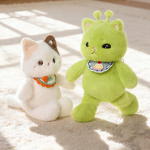 Load image into Gallery viewer, Green Alien Cat Plush Toy - Sweet Ruffle Collar Kitty-7