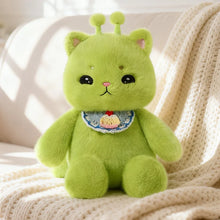 Load image into Gallery viewer, Green Alien Cat Plush Toy - Sweet Ruffle Collar Kitty-Stuffed Animals-Cats,Stuffed Animal-6