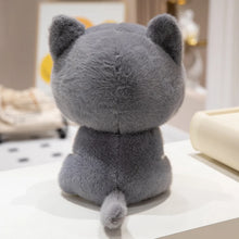 Load image into Gallery viewer, Grey and White Cat Soft Toy - Big Eyed Kawaii Kitty-15