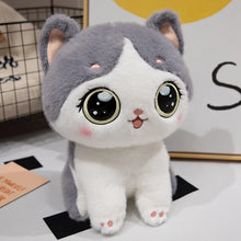 Load image into Gallery viewer, Black and White Cat Soft Toy - Big Eyed Kawaii Kitty-8