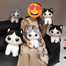 Load image into Gallery viewer, Grey and White Cat Soft Toy - Big Eyed Kawaii Kitty-Stuffed Animals-Cats,Grey and White Cat,Stuffed Animal-9