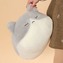 Load image into Gallery viewer, Grey Cat Pillow - Sleepy Plush Fat Cat Loaf-22