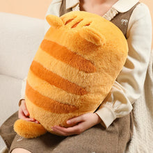 Load image into Gallery viewer, Grey Cat Pillow - Sleepy Plush Fat Cat Loaf-6