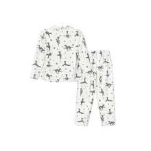 Load image into Gallery viewer, Greyhound Pajamas for Women - XL Available - Blue Greyhounds Doing Yoga-Pajamas-Apparel,Dog Mom Gifts,Greyhound,Pajamas-10