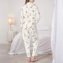 Load image into Gallery viewer, Greyhound Pajamas for Women - XL Available - I Love Fawn Greyhounds-Pajamas-Apparel,Dog Mom Gifts,Greyhound,Pajamas-4