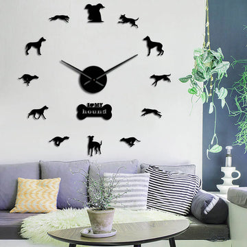 Greyhound Whippet Love Diy Wall Clock 2 360x
