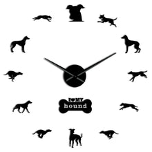 Load image into Gallery viewer, Greyhound / Whippet Love DIY Wall Clock-black-60-120CM-9