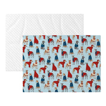 Load image into Gallery viewer, Greyhounds in Festive Winter Wear Blanket for Dog-Pet Furniture-19