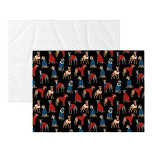 Load image into Gallery viewer, Greyhounds in Festive Winter Wear Blanket for Dog-Pet Furniture-23