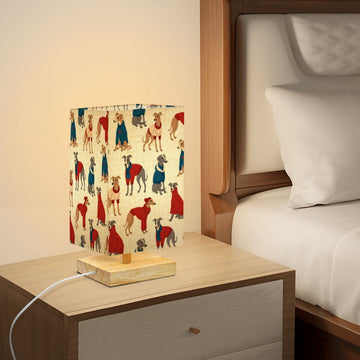 Greyhounds In Festive Winter Wear Desktop Table Lamp 360x