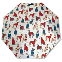 Load image into Gallery viewer, Greyhounds in Festive Winter Wear Umbrella-Accessories-Accessories,Dog Mom Gifts,Greyhound,Umbrella-2