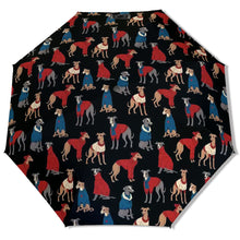 Load image into Gallery viewer, Greyhounds in Festive Winter Wear Umbrella-Accessories-Accessories,Dog Mom Gifts,Greyhound,Umbrella-5