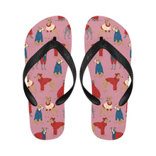 Load image into Gallery viewer, Greyhounds in Festive Winter Wear Unisex Slippers-10