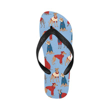 Load image into Gallery viewer, Greyhounds in Festive Winter Wear Unisex Slippers-15