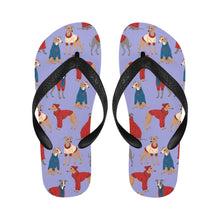 Load image into Gallery viewer, Greyhounds in Festive Winter Wear Unisex Slippers-19