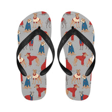 Load image into Gallery viewer, Greyhounds in Festive Winter Wear Unisex Slippers-22
