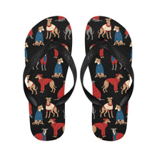 Load image into Gallery viewer, Greyhounds in Festive Winter Wear Unisex Slippers-25