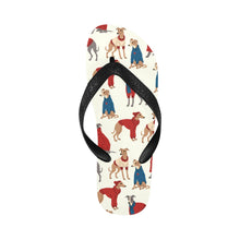 Load image into Gallery viewer, Greyhounds in Festive Winter Wear Unisex Slippers-3